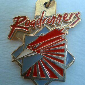 Vintage 90s Montreal Roadrunners Roller Hockey Keychain Charm Metal Pendant
